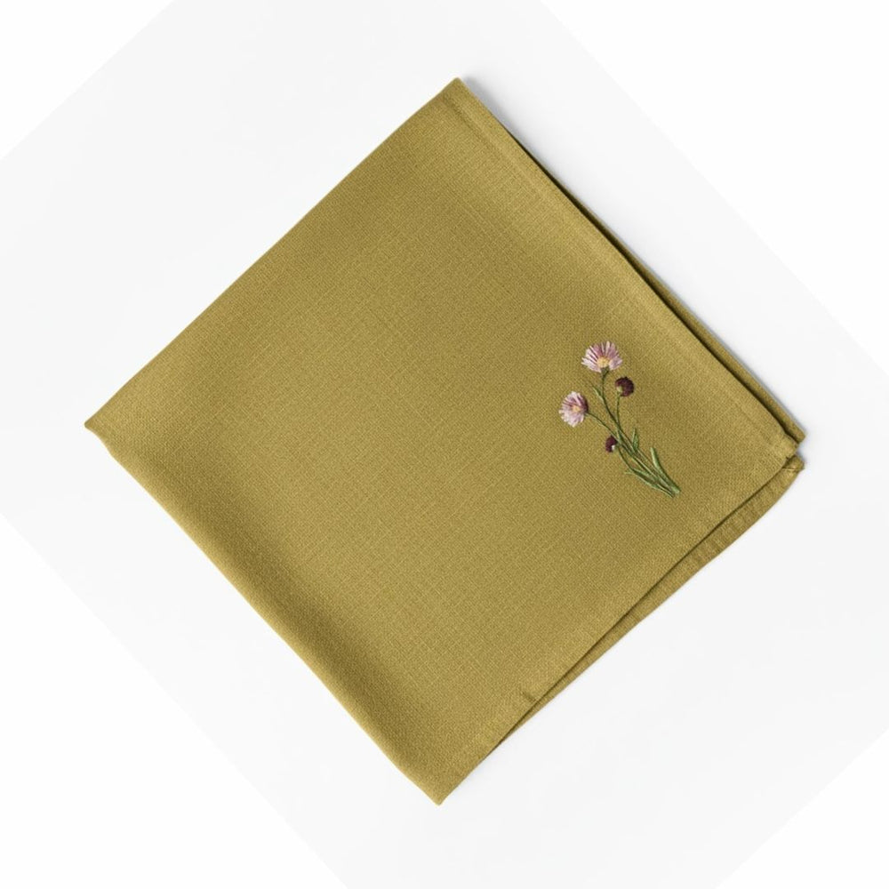 Flore: Embroidered Cotton Tea Towel