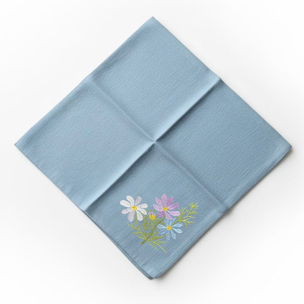 Flore: Embroidered Cotton Tea Towel