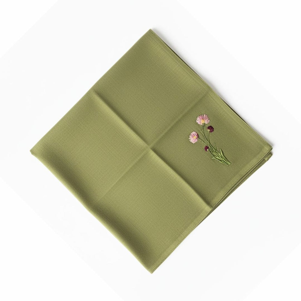 Flore: Embroidered Cotton Tea Towel