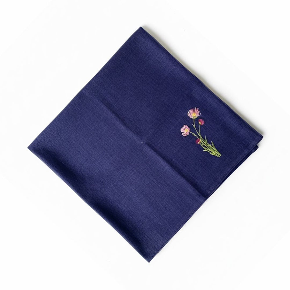 Flore: Embroidered Cotton Tea Towel