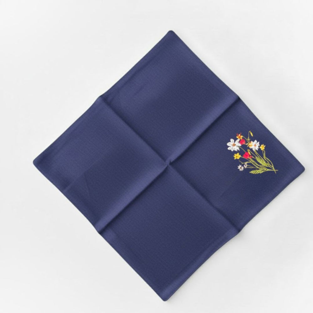 Flore: Embroidered Cotton Tea Towel