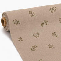 Botanical Floral Machine Embroidery Fabric Roll