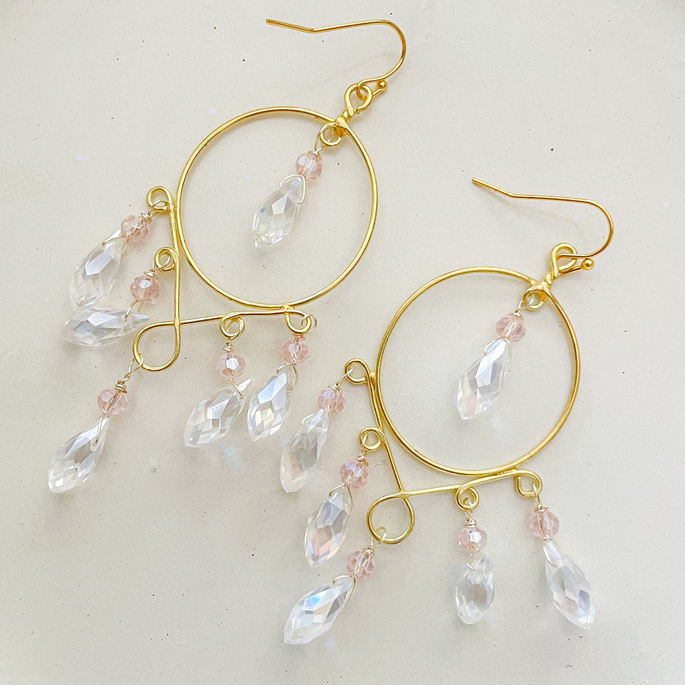 Elegant Cascade Hoop Earrings