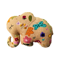 Punch Needle Embroidered Elephant Stuff Toy