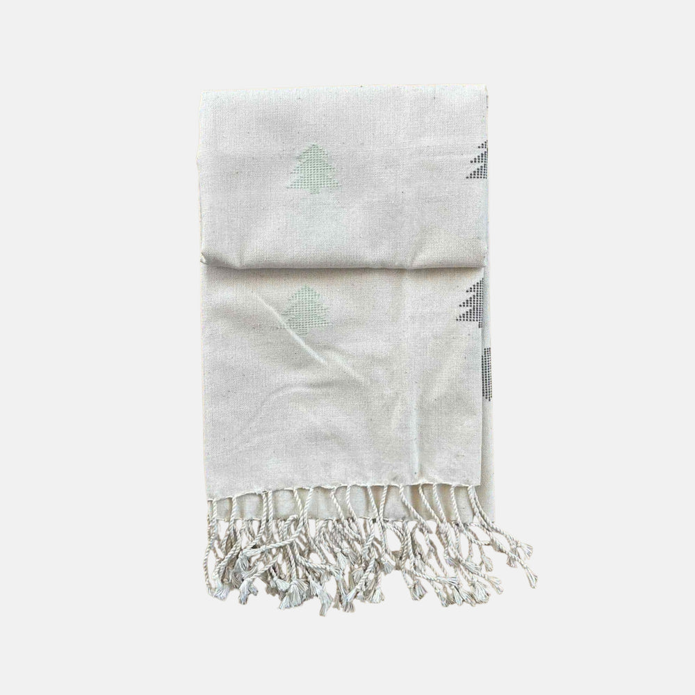 Evergreen Christmas Cotton Shawl