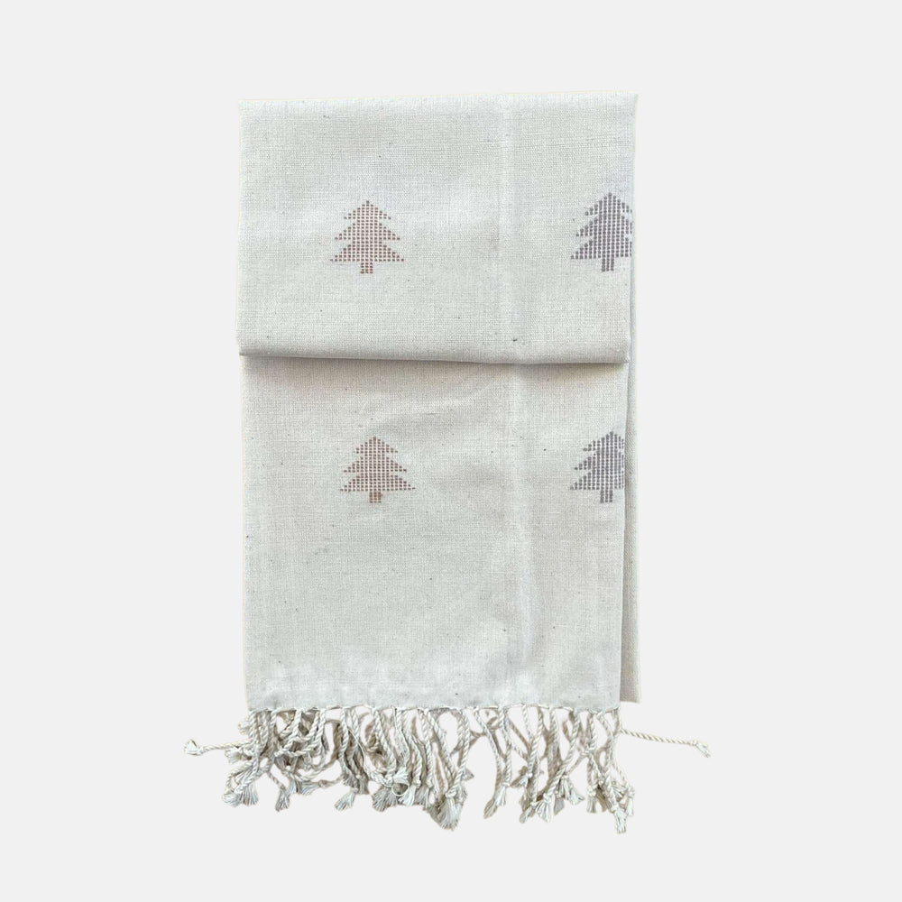 Evergreen Christmas Cotton Shawl
