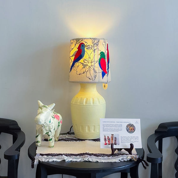 Love Birds: Table Lamp (Ivory)