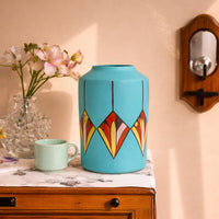 Mira: Terracotta Flower Pot (Spear Pattern)