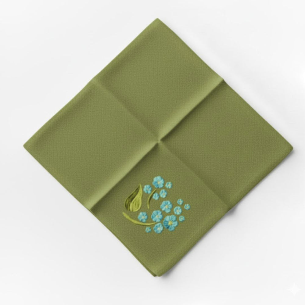 Embroidered Cotton Tea Towel