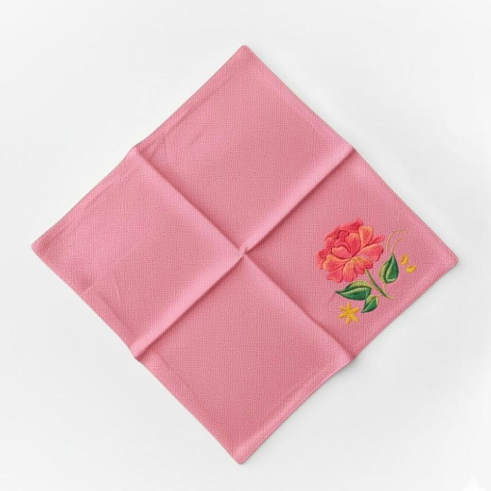 Flore: Embroidered Cotton Tea Towel