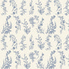 Blue Botanical Toile Fabric Roll