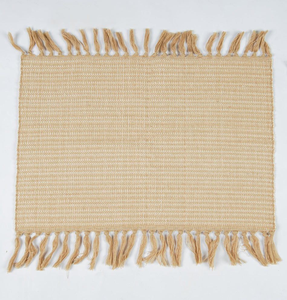Light Brown Handwoven Cotton Placemat (per set)