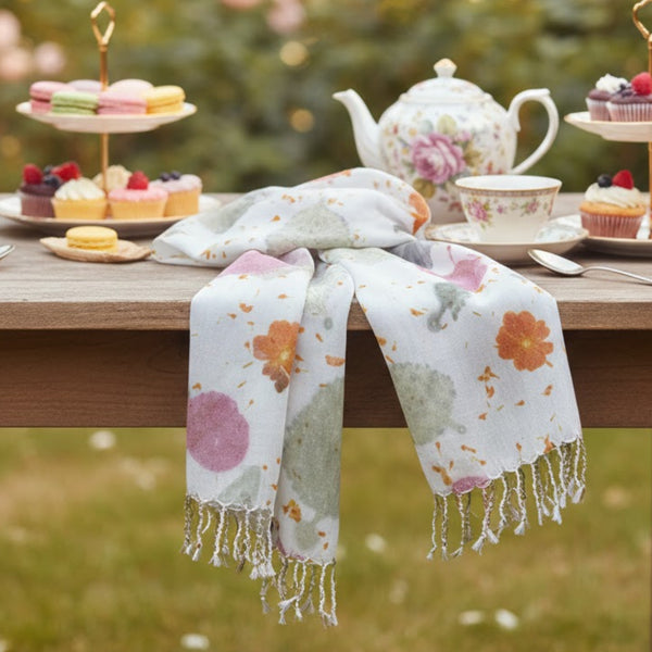 Garten: Eco Print Shawl with Natural Cotton Botanical Prints