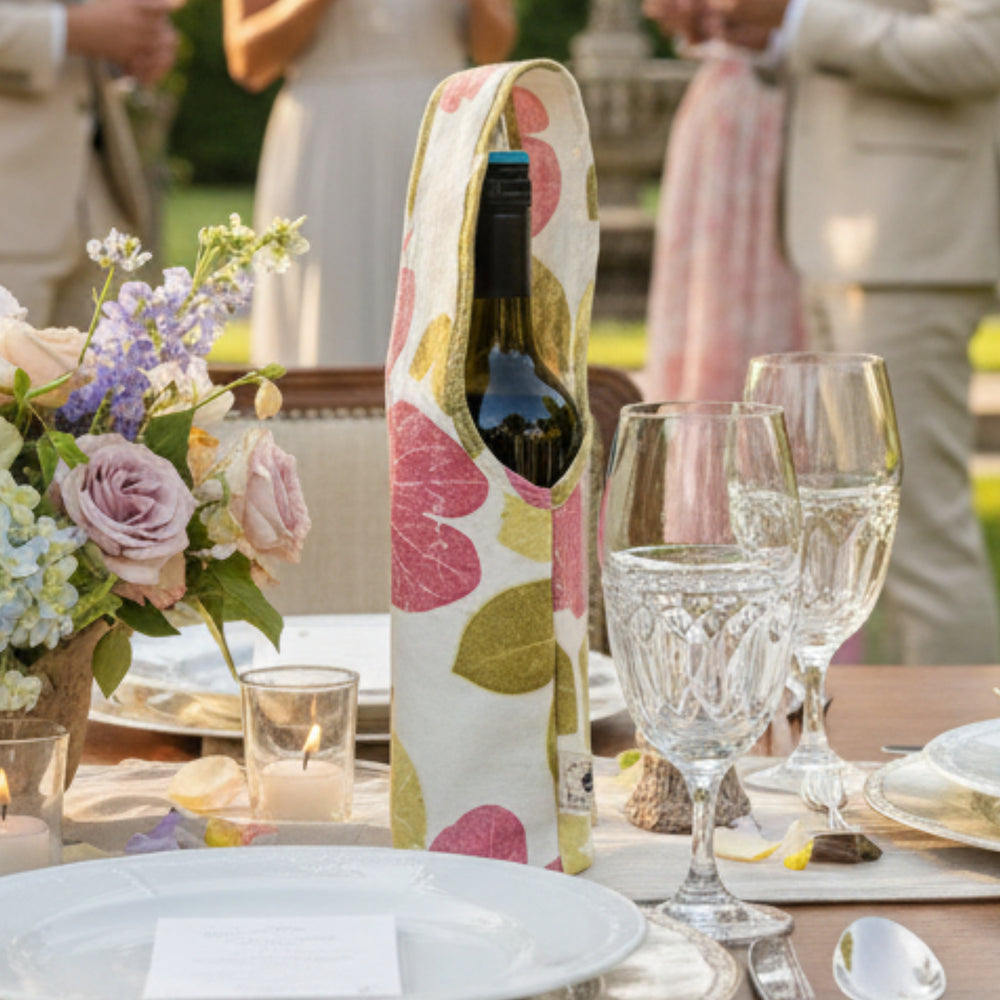 Garten: Eco Print Wine Bottle Cover