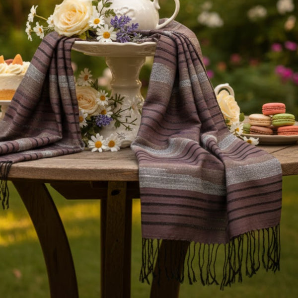 Garten: Elegant Lotus & Silk Shawl