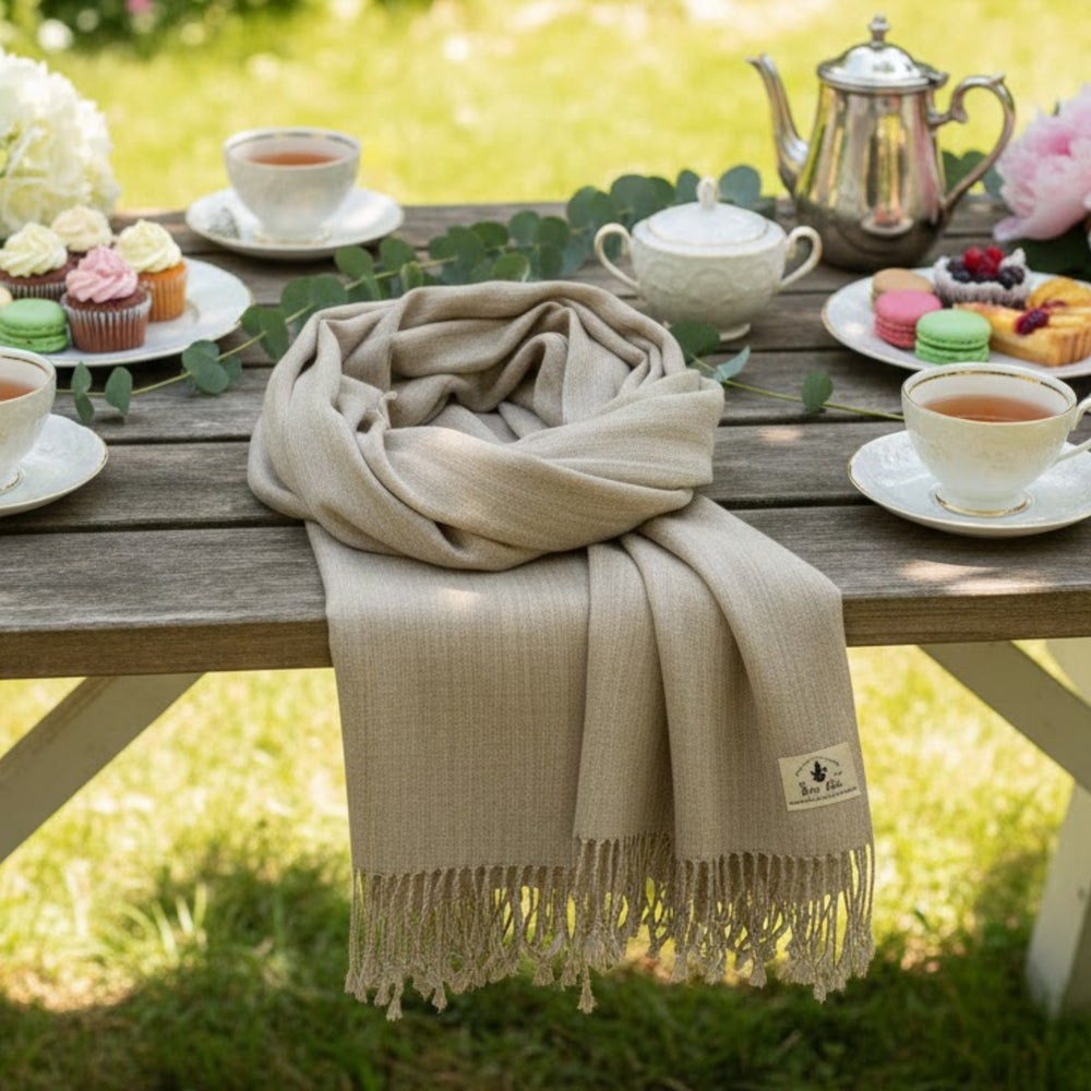 Garten: Elegant Silk and Lotus Shawl