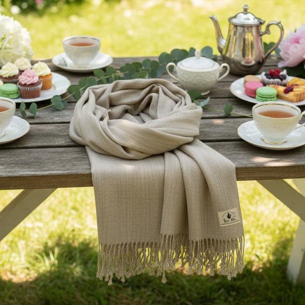 Garten: Elegant Silk and Lotus Shawl