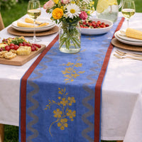 Garten: Myanmar Cheik & Flower Design Table Runner