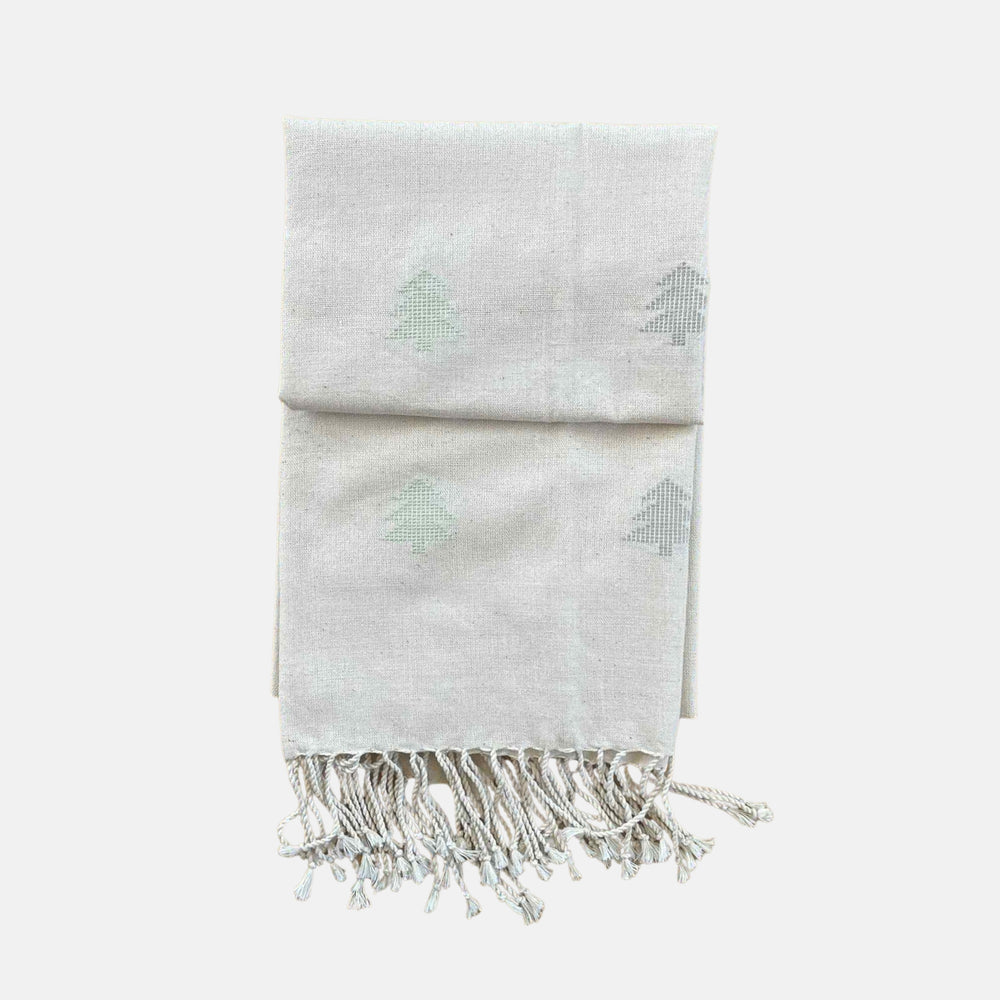 Evergreen Christmas Cotton Shawl