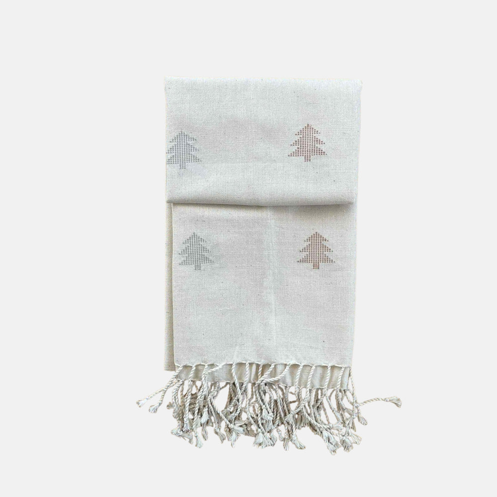 Evergreen Christmas Cotton Shawl