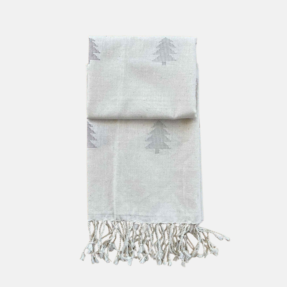 Evergreen Christmas Cotton Shawl