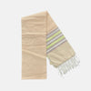 Cotton Shawl with Colorful Stripes: Peach Pink