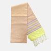 Cotton Shawl with Colorful Stripes: Light Pink