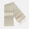 Cotton Shawl with Colorful Stripes: Grey