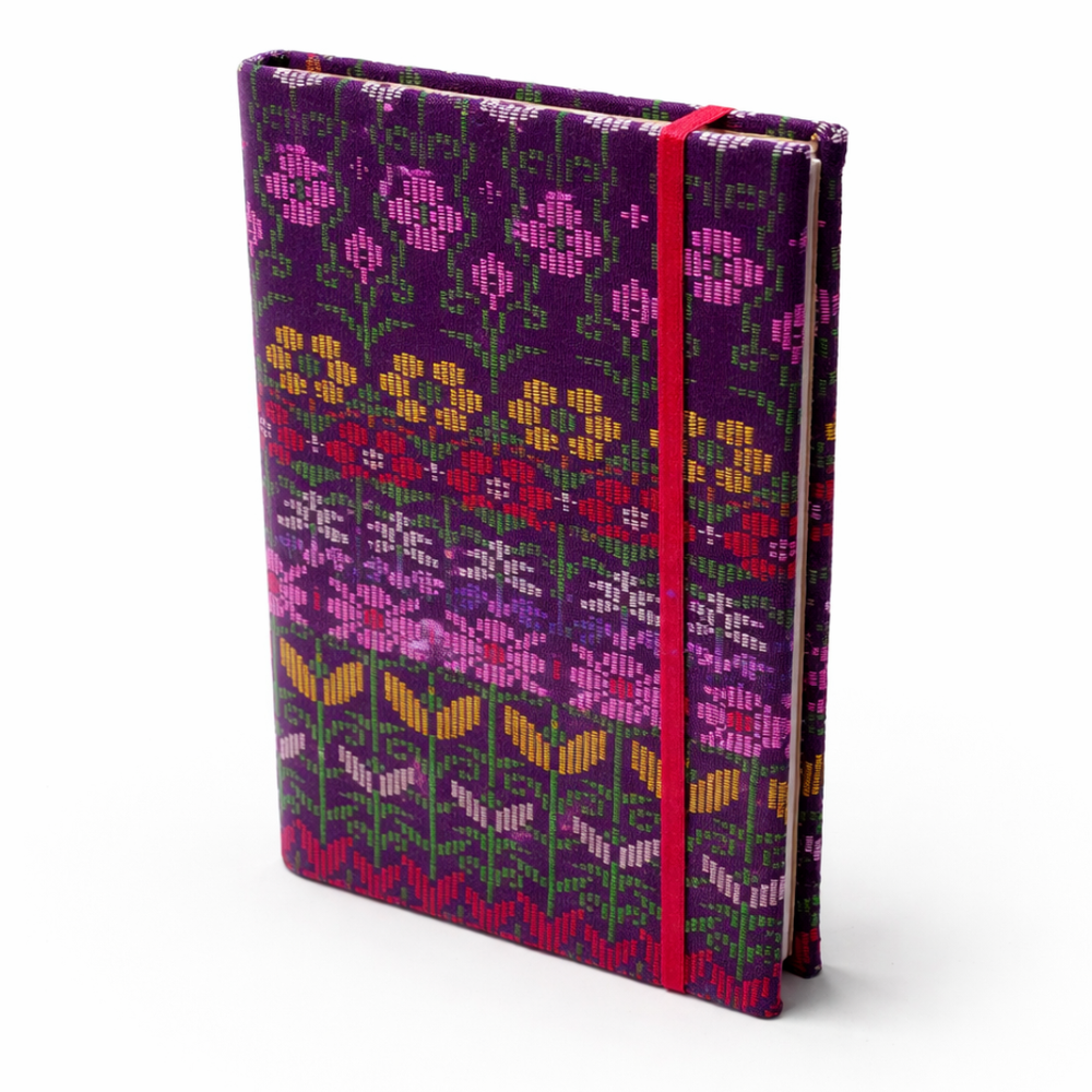 Notebook with Myanmar Acheik Pattern Floral