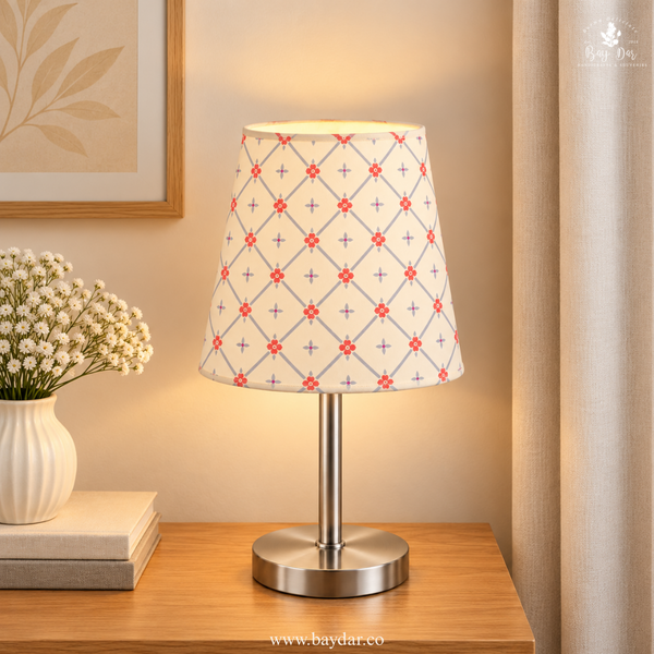 Stainless Steel Frame Fabric Table Lamp