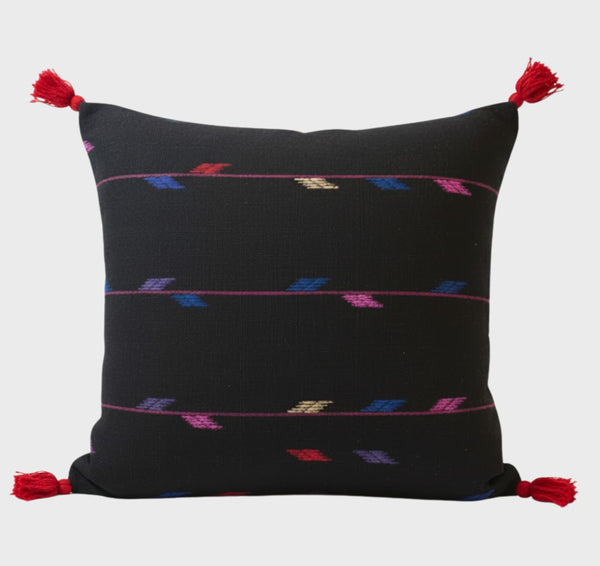 Shae Satt Collection: Handwoven Cushion Cover (Yellow) (With Inner Pillow)