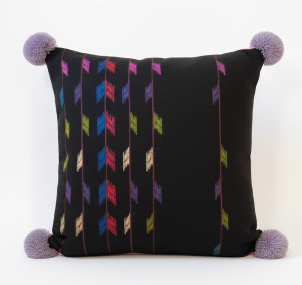 Shae Satt Collection: Handwoven Cushion Cover (Green) (With Inner Pillow)