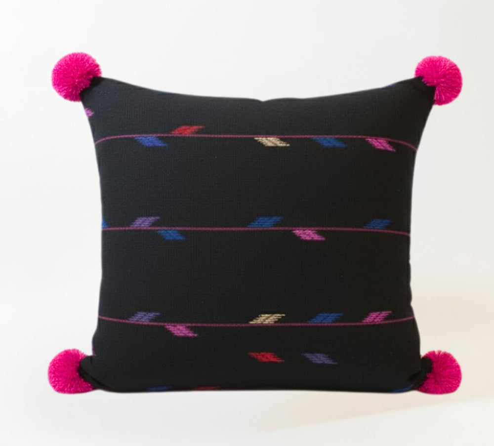 Shae Satt Collection: Handwoven Cushion Cover (Pink) (With Inner Pillow)