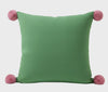 Shae Satt Collection: Handwoven Cushion Cover (Green) (With Inner Pillow)