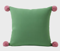 Shae Satt Collection: Handwoven Cushion Cover (Green) (With Inner Pillow)