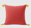 Shae Satt Collection: Handwoven Cushion Cover(Red) (With Inner Pillow)