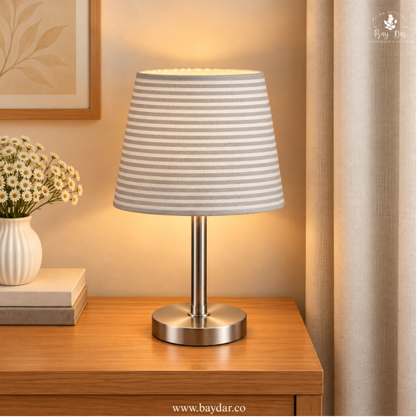 Stainless Steel Frame Fabric Table Lamp