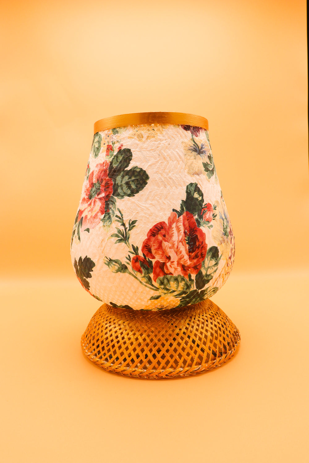 Decoupage Bamboo Lamp (Medium)