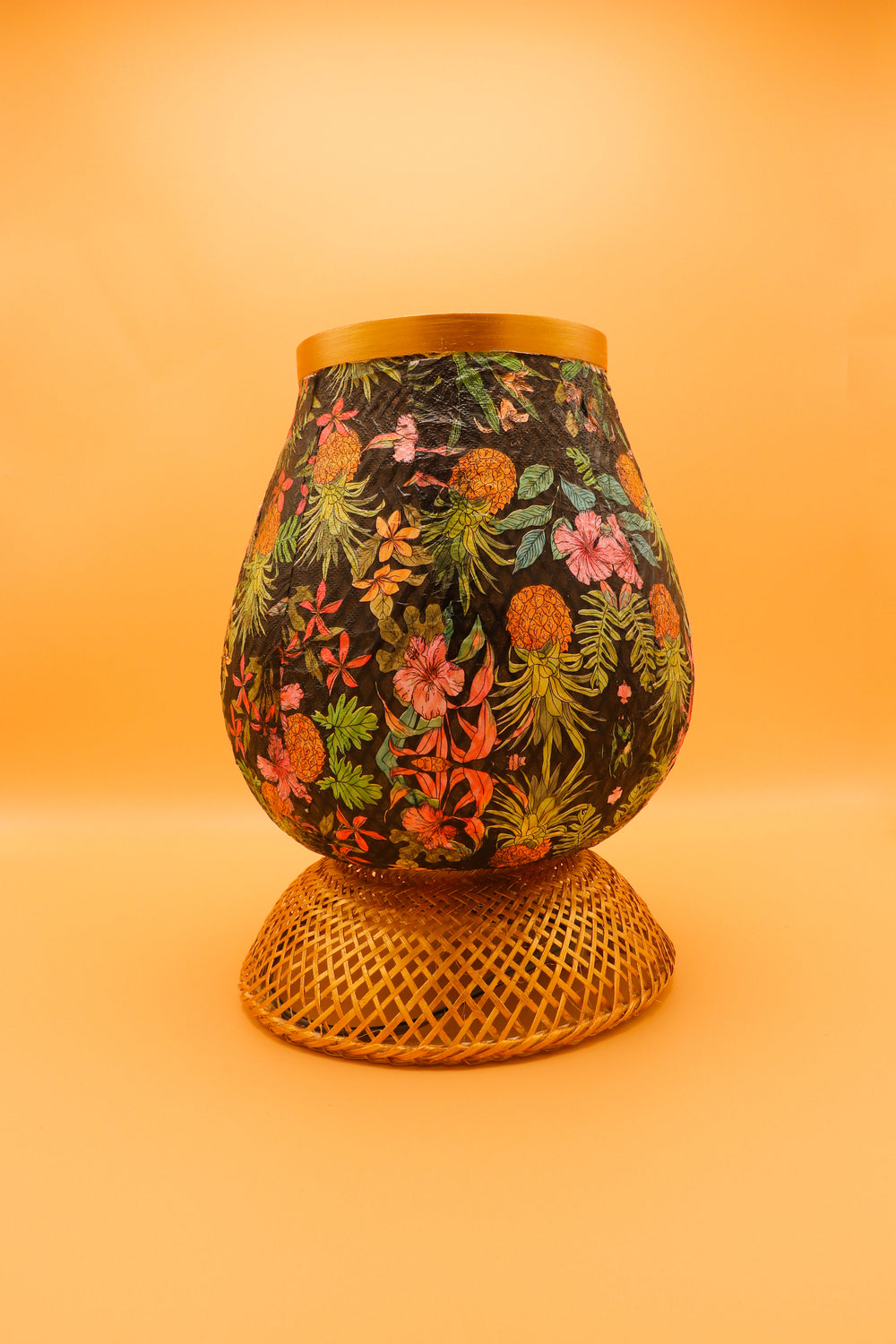 Decoupage Bamboo Lamp (Medium)