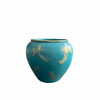 Copy of Hand painted Pot with Decoupage Kanote Design (White)