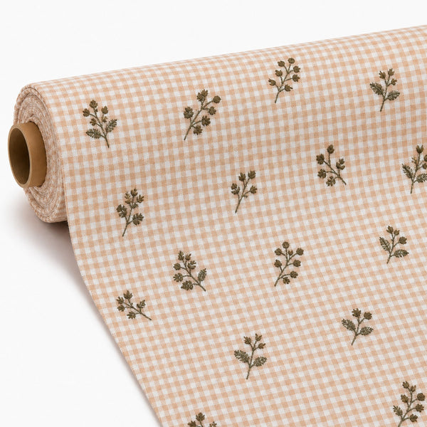 Botanical Floral Machine Embroidery Fabric Roll