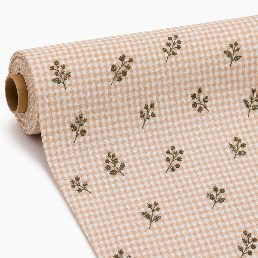 Botanical Floral Machine Embroidery Fabric Roll