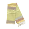 Cotton Shawl with Colorful Stripes: Lemon Yellow