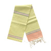Cotton Shawl with Colorful Stripes: Lemon Yellow