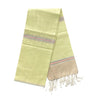 Cotton Shawl with Colorful Stripes: Lemon Yellow