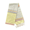 Cotton Shawl with Colorful Stripes: Lemon Yellow