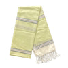 Cotton Shawl with Colorful Stripes: Lemon Yellow
