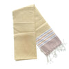 Cotton Shawl with Colorful Stripes: Butter Yellow