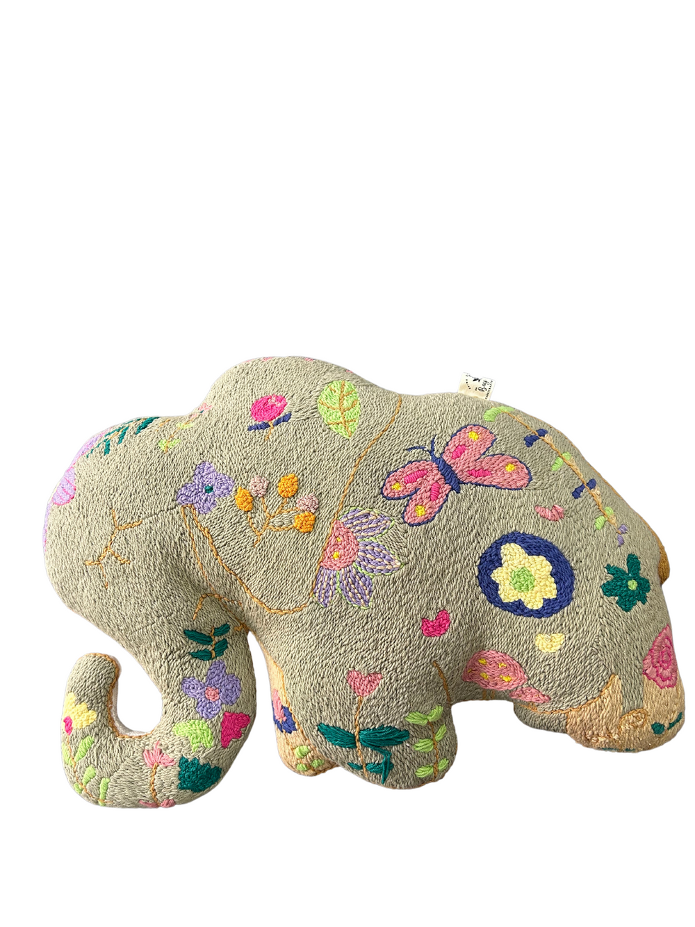 Punch Needle Embroidered Elephant Stuff Toy