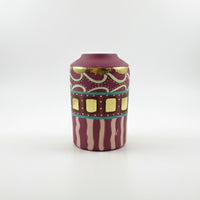 Mira: Terracotta Flower Pot (Gold Coated with Stripes)
